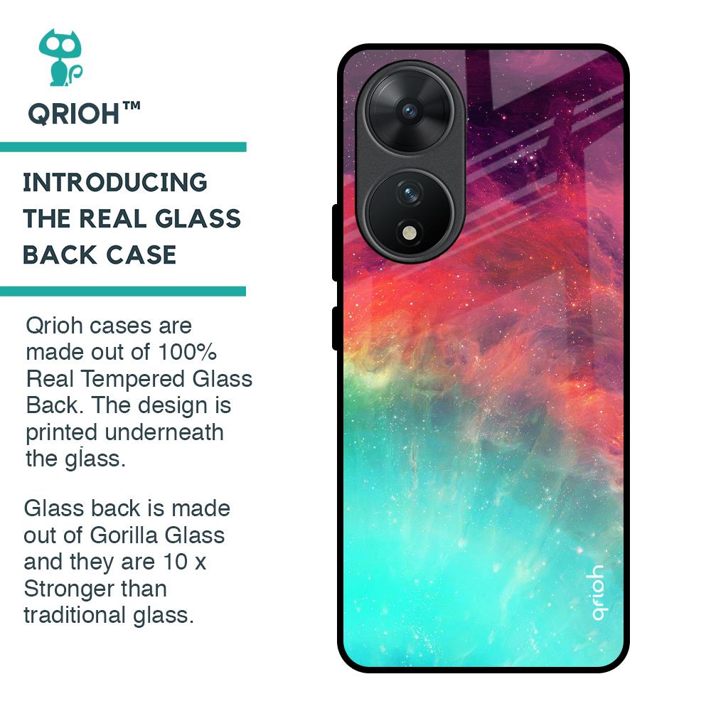 Colorful Aura Glass Case for Vivo T2 5G