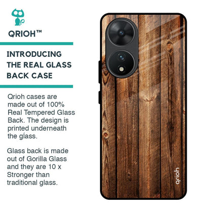 Timber Printed Glass Case for Vivo T2 5G