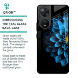 Half Blue Flower Glass Case for Vivo T2 5G