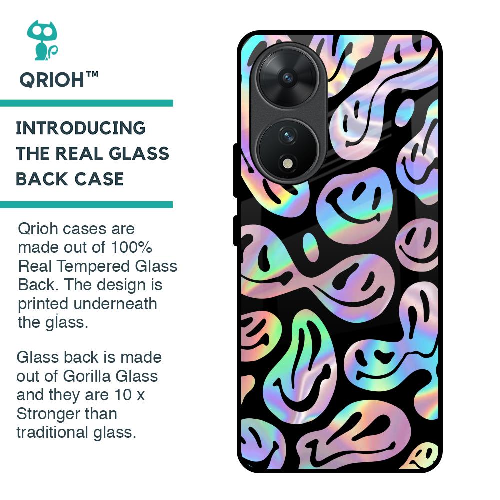Acid Smile Glass Case for Vivo T2 5G