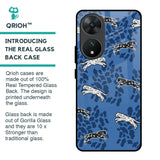 Blue Cheetah Glass Case for Vivo T2 5G