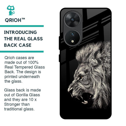 Brave Lion Glass Case for Vivo T2 5G