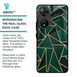 Abstract Green Glass Case For Vivo T2 5G