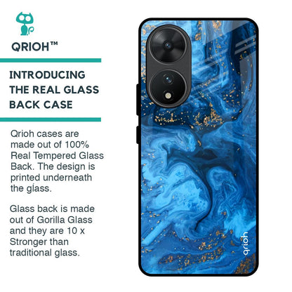 Gold Sprinkle Glass Case for Vivo T2 5G