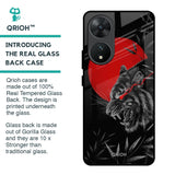 Red Moon Tiger Glass Case for Vivo T2 5G