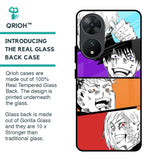 Anime Sketch Glass Case for Vivo T2 5G