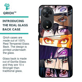 Anime Eyes Glass Case for Vivo T2 5G