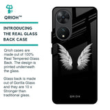 White Angel Wings Glass Case for Vivo T2 5G