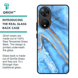 Vibrant Blue Marble Glass Case for Vivo T2 5G