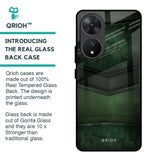 Green Leather Glass Case for Vivo T2 5G