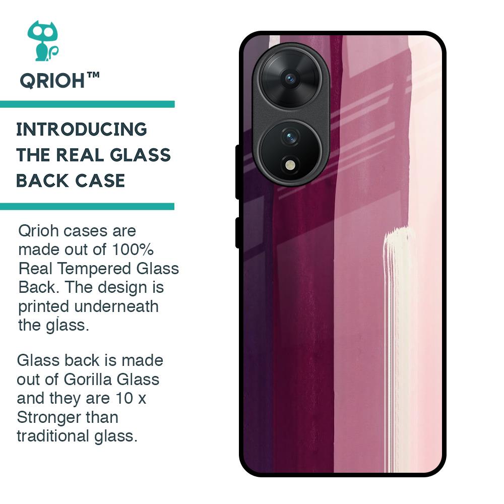 Brush Stroke Art Glass Case for Vivo T2 5G