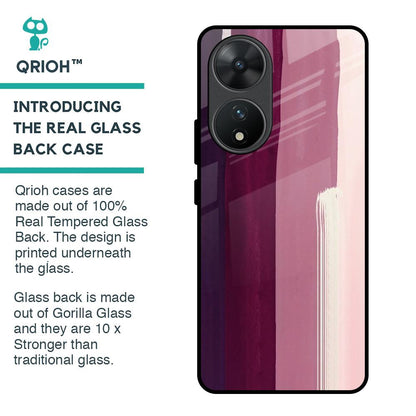 Brush Stroke Art Glass Case for Vivo T2 5G