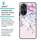 Elegant Floral Glass Case for Vivo T2 5G