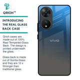Blue Grey Ombre Glass Case for Vivo T2 5G
