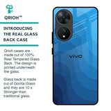 Blue Wave Abstract Glass Case for Vivo T2 5G