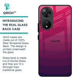 Wavy Pink Pattern Glass Case for Vivo T2 5G