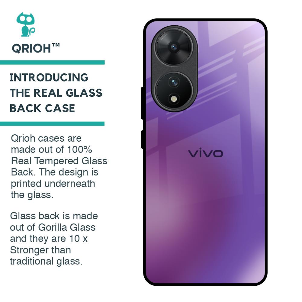 Ultraviolet Gradient Glass Case for Vivo T2 5G