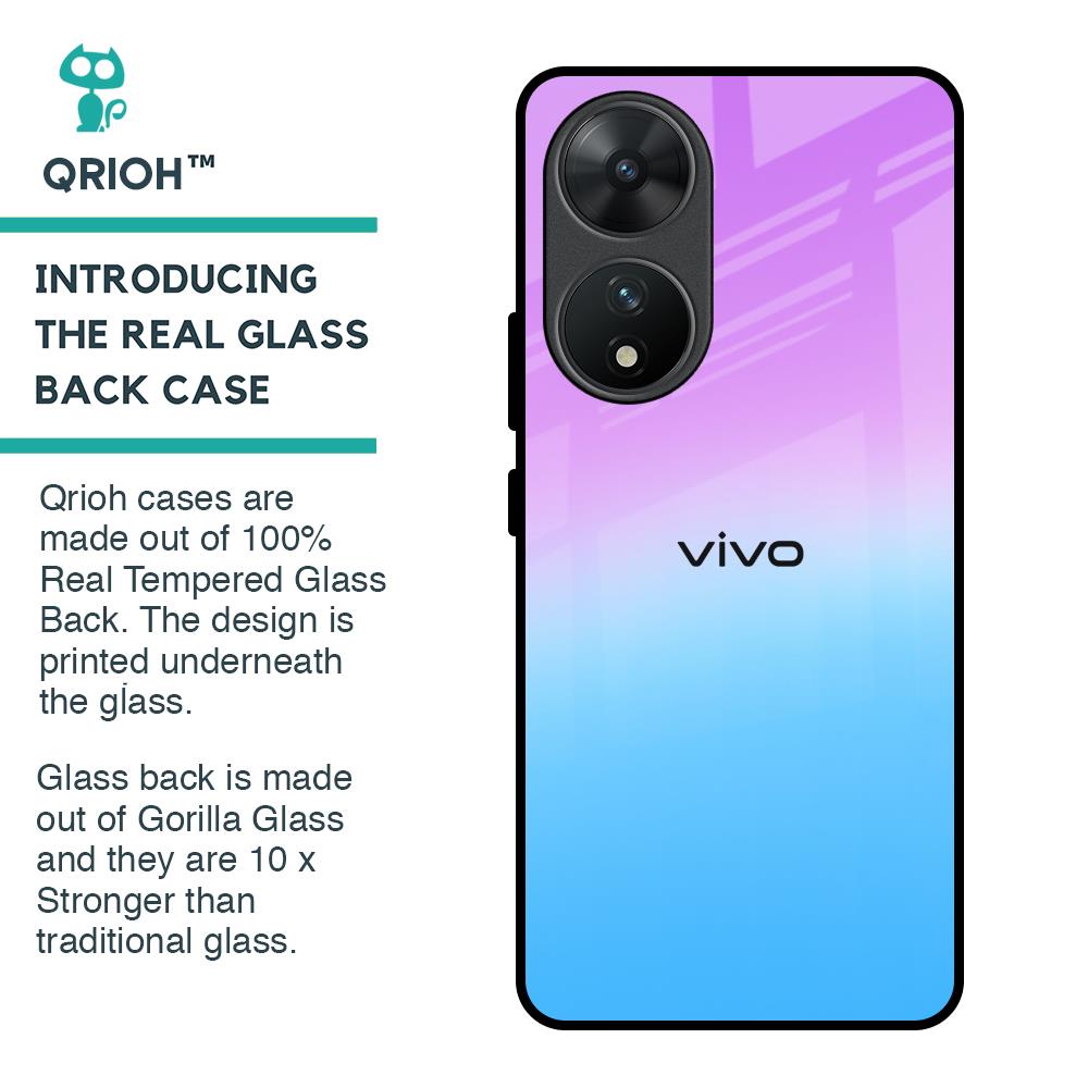 Unicorn Pattern Glass Case for Vivo T2 5G