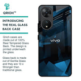 Polygonal Blue Box Glass Case For Vivo T2 5G