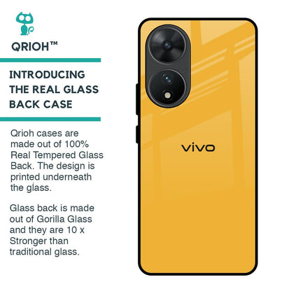 Fluorescent Yellow Glass case for Vivo T2 5G