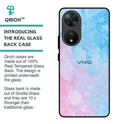 Mixed Watercolor Glass Case for Vivo T2 5G