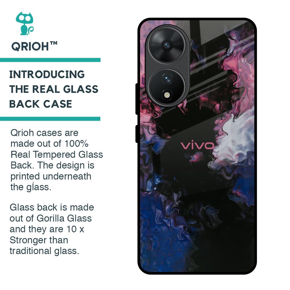 Smudge Brush Glass case for Vivo T2 5G