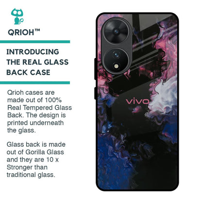 Smudge Brush Glass case for Vivo T2 5G
