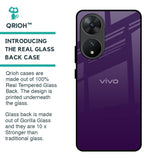 Dark Purple Glass Case for Vivo T2 5G