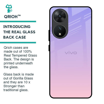 Lavender Gradient Glass Case for Vivo T2 5G
