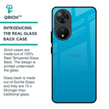Blue Aqua Glass Case for Vivo T2 5G