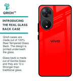 Blood Red Glass Case for Vivo T2 5G