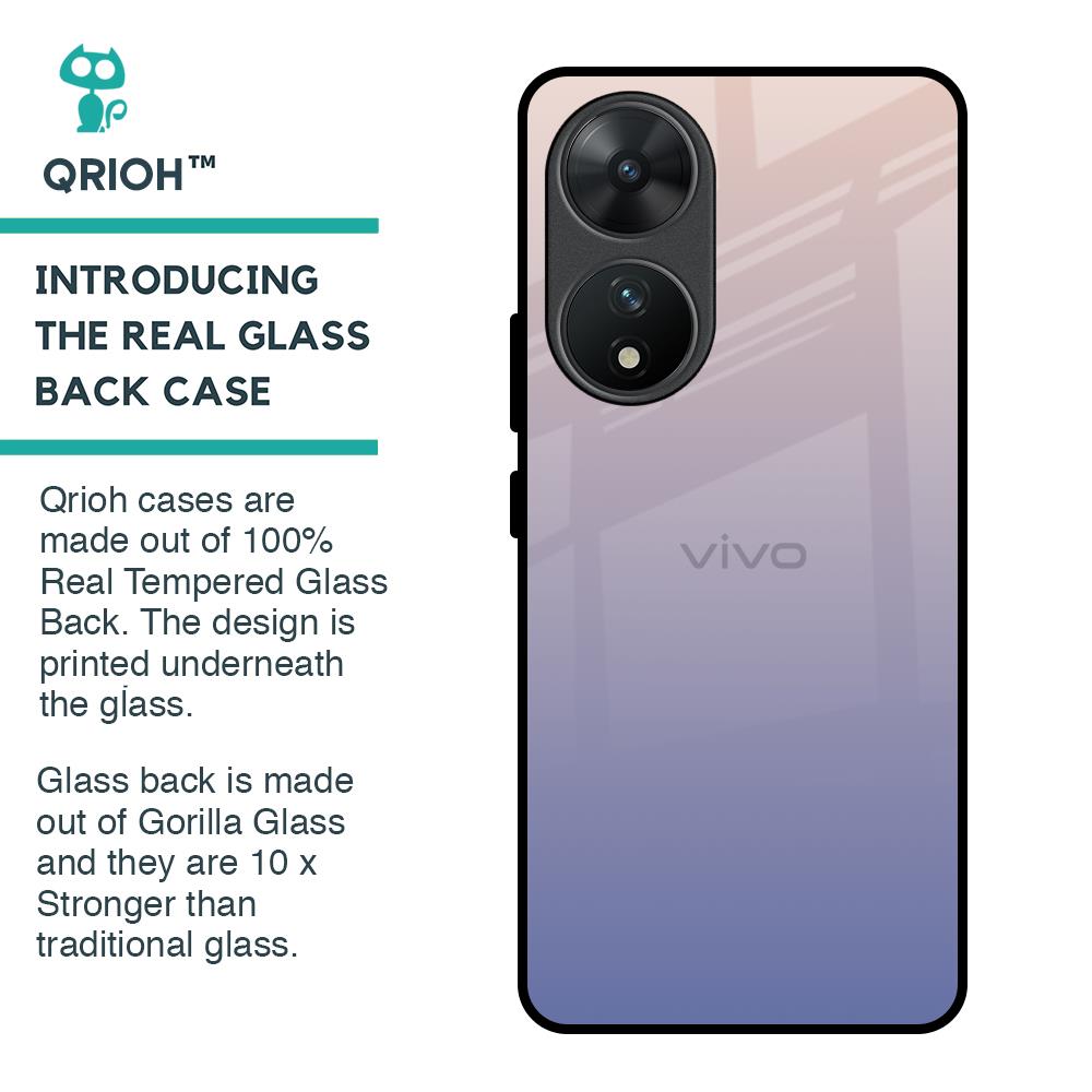 Rose Hue Glass Case for Vivo T2 5G