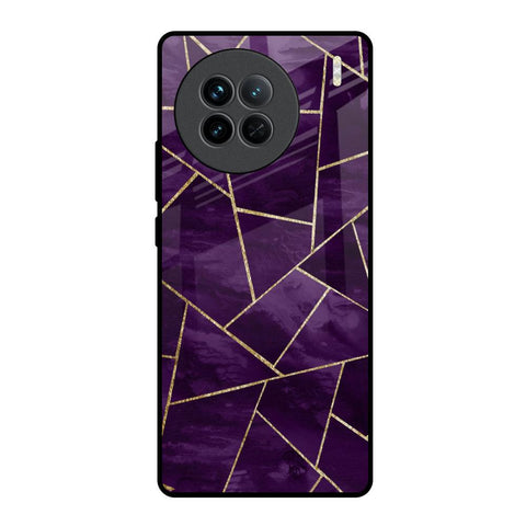 Geometric Purple Vivo X90 5G Glass Back Cover Online