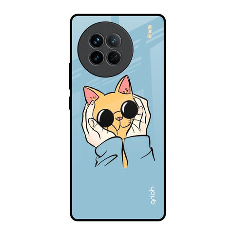 Adorable Cute Kitty Vivo X90 5G Glass Back Cover Online