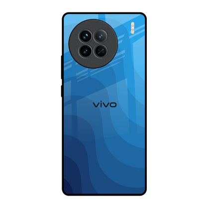 Blue Wave Abstract Vivo X90 5G Glass Back Cover Online