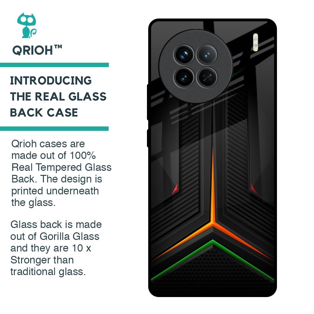 Modern Ultra Chevron Glass Case for Vivo X90 5G