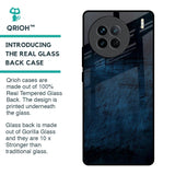 Dark Blue Grunge Glass Case for Vivo X90 5G