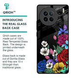 Rose Flower Bunch Art Glass Case for Vivo X90 5G