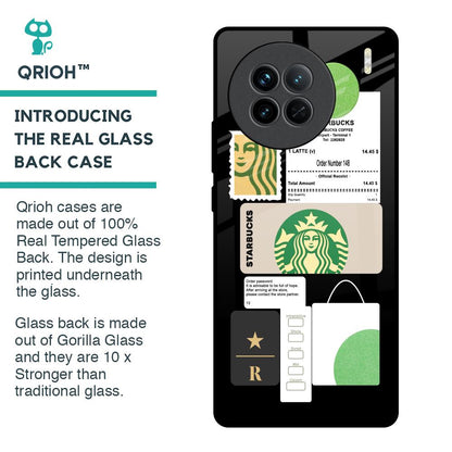 Coffee Latte Glass Case for Vivo X90 5G