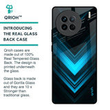 Vertical Blue Arrow Glass Case For Vivo X90 5G