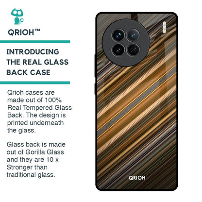 Diagonal Slash Pattern Glass Case for Vivo X90 5G