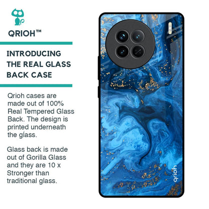 Gold Sprinkle Glass Case for Vivo X90 5G