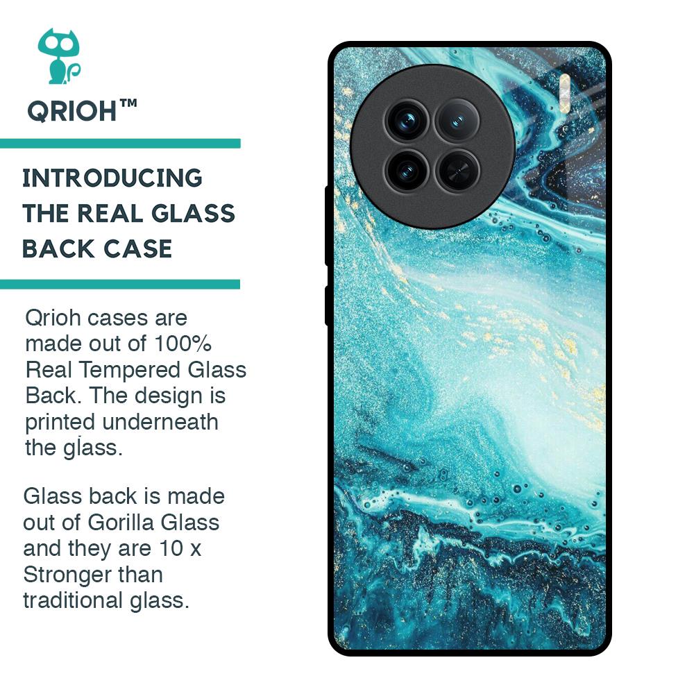 Sea Water Glass Case for Vivo X90 5G