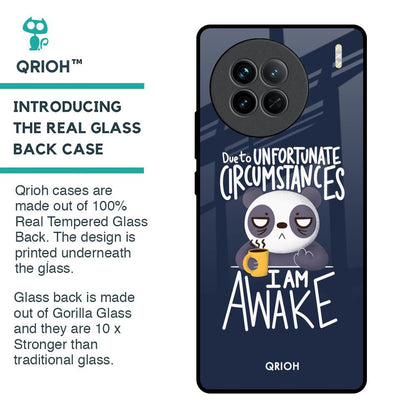 Struggling Panda Glass Case for Vivo X90 5G