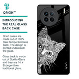 Kitten Mandala Glass Case for Vivo X90 5G