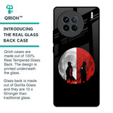 Anime Red Moon Glass Case for Vivo X90 5G
