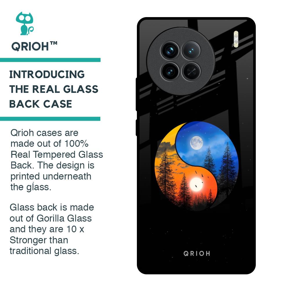 Yin Yang Balance Glass Case for Vivo X90 5G