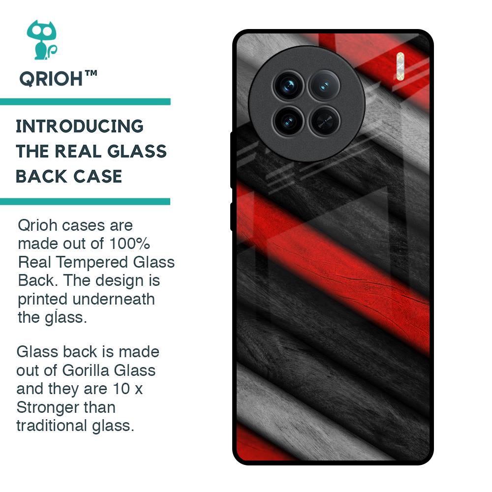 Soft Wooden Texture Glass Case for Vivo X90 5G