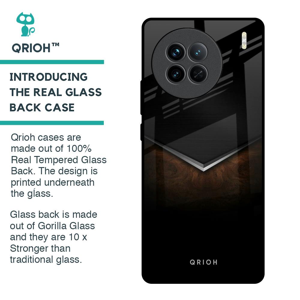 Dark Walnut Glass Case for Vivo X90 5G