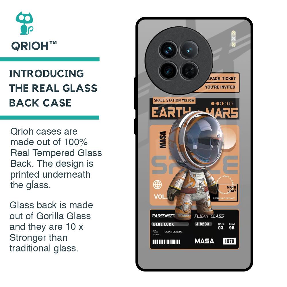 Space Ticket Glass Case for Vivo X90 5G